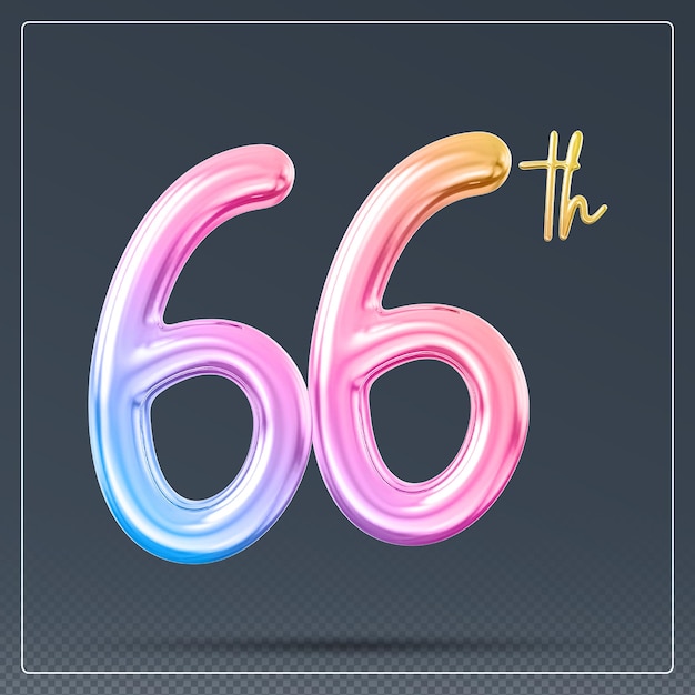 66-jähriges Jahrestagszahlgradient