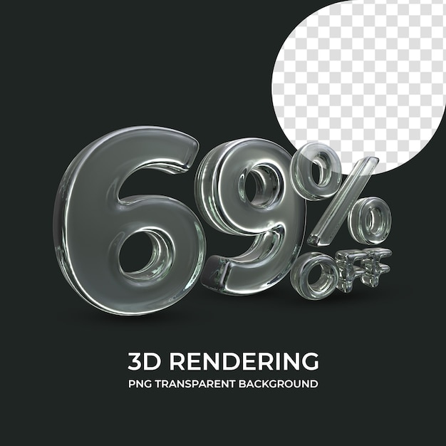 69 por ciento de descuento en renderizado 3d fondo transparente aislado