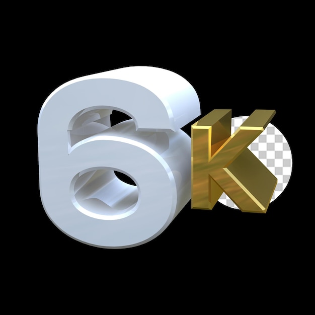 6k 3D Render Text Social Media Follower Danke Post Design Gold
