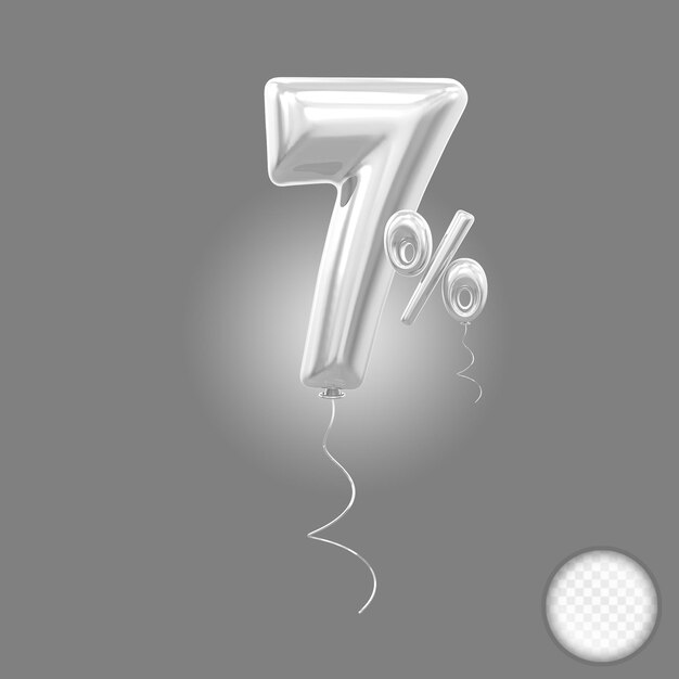 El 7 por ciento de descuento en globos de plata