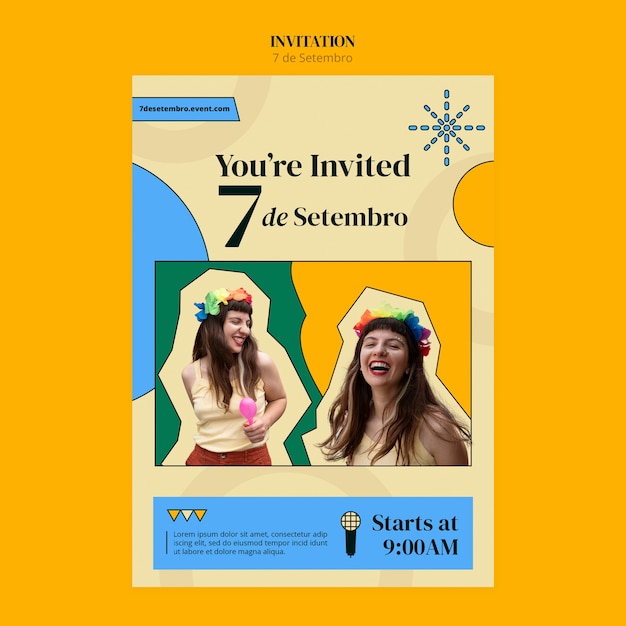 7 de setembro template design