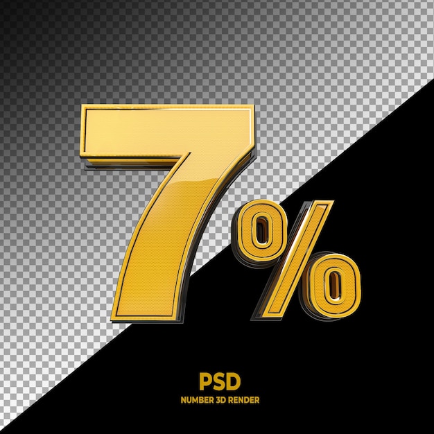 7 desconto de venda preço de oferta oferta especial venda 3d renderização psd premium