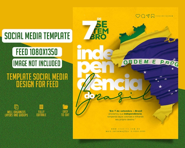 7 De Septembre Indépendance Du Brésil Feed Médias Sociaux