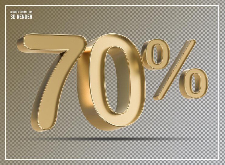 PSD el 70 por ciento de descuento en la promoción de venta de oro