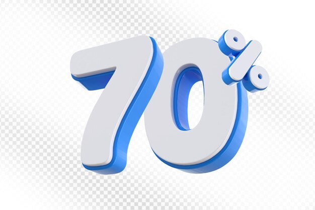 70 por ciento de oferta azul en 3D