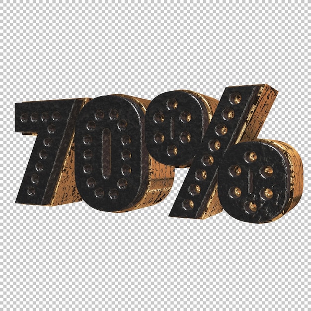 70 por ciento render 3d