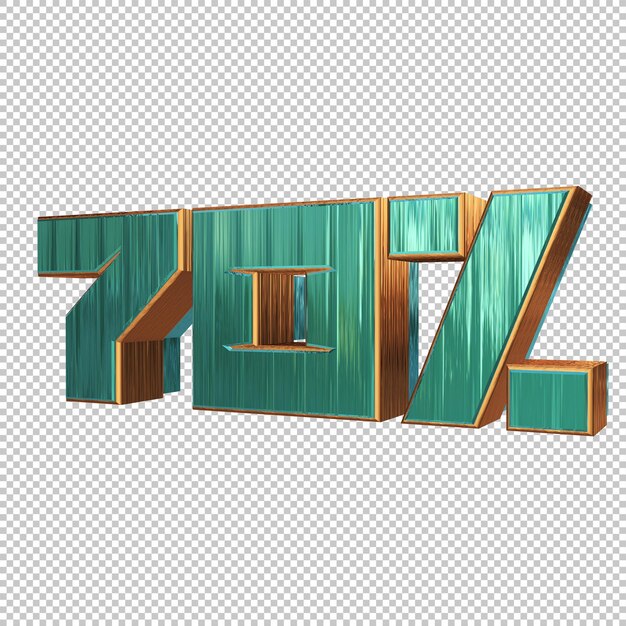 70 por ciento render 3d