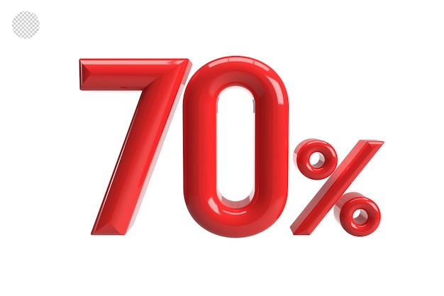 70 por ciento en renderizado 3d aislado