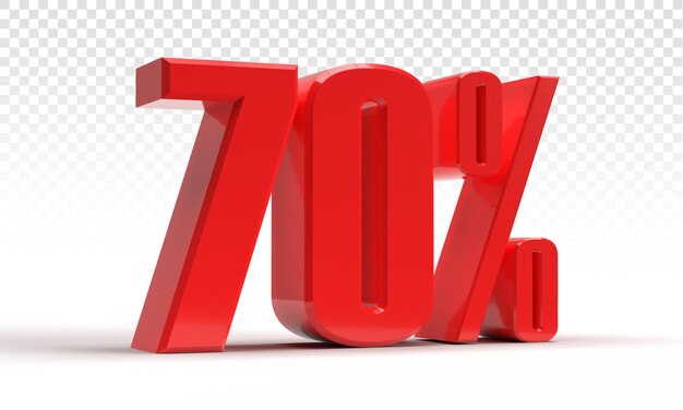 70 por ciento en renderizado 3d aislado