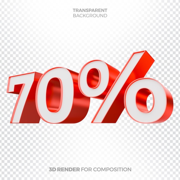70 de descuento en 3D Banner de venta