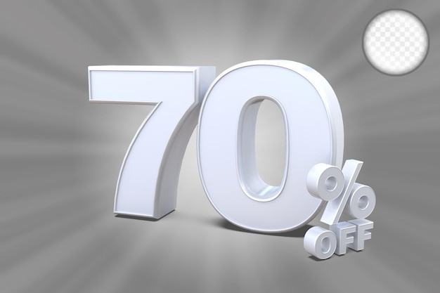 70% di sconto sulla vendita d'argento 3D