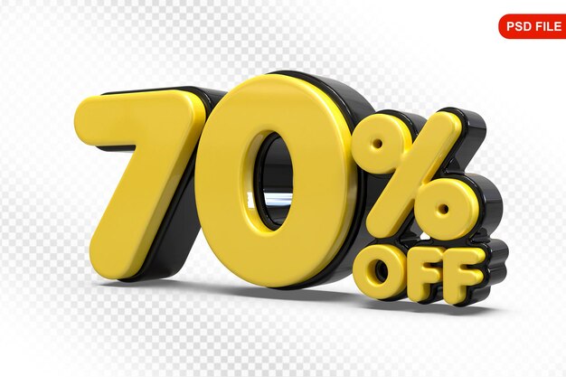 70% d'offre noire en 3D