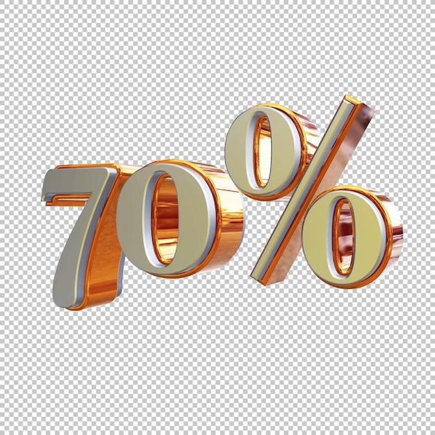 70 por cento de renderização 3D