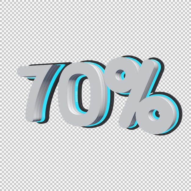 70 por cento de renderização 3D