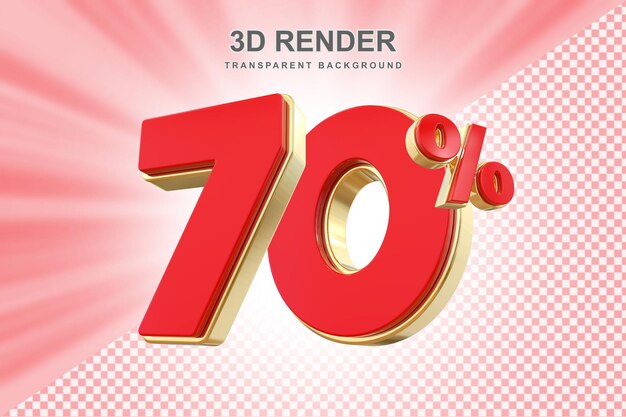 PSD 70 % de remise sur le rendu 3d