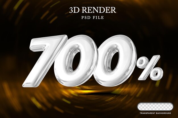 700 por ciento de descuento Número de plata en 3D