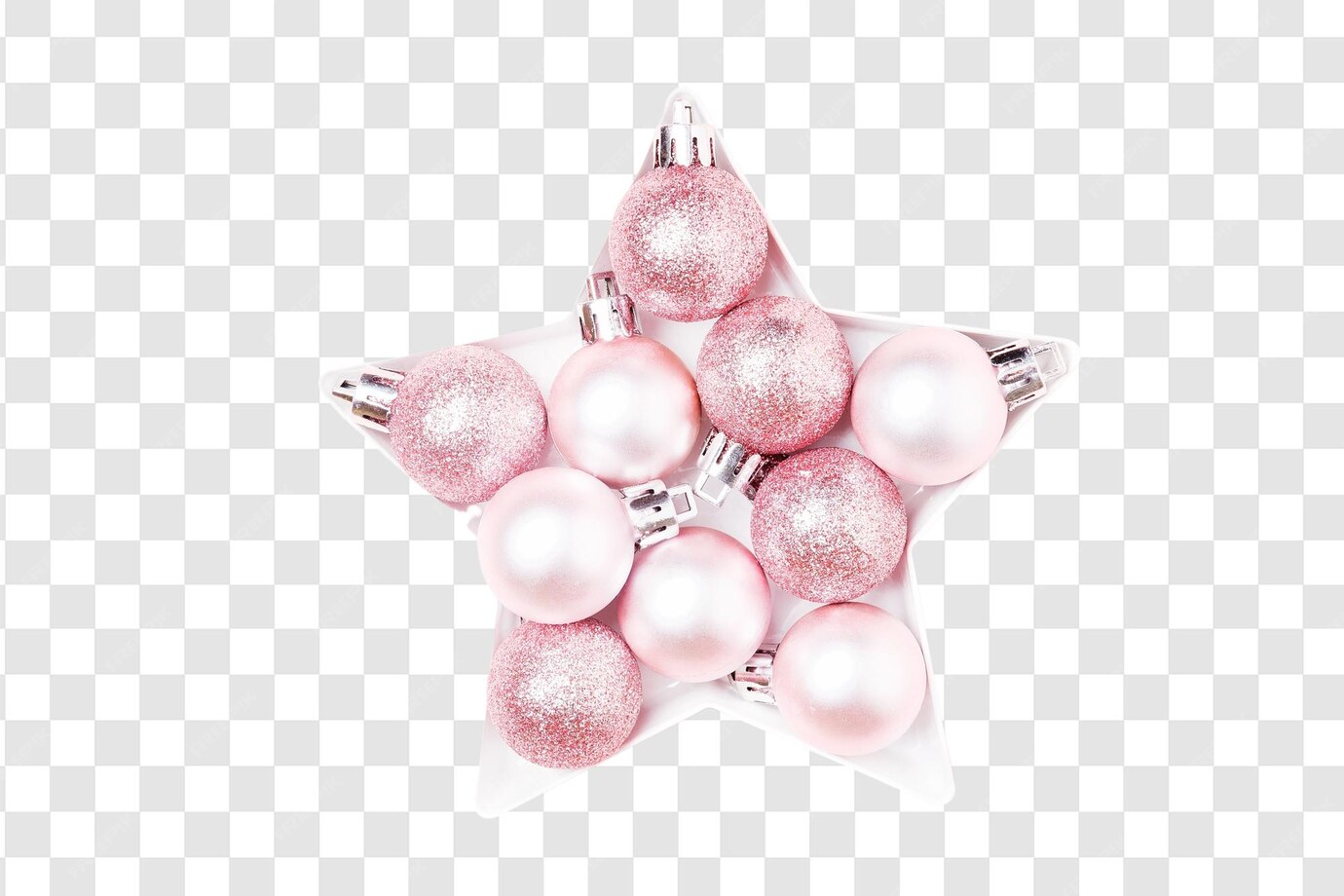 7002. Boule De Noël Rose Isolée Sur Fond Transparent | PSD Premium