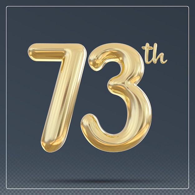 73 aniversario número de oro