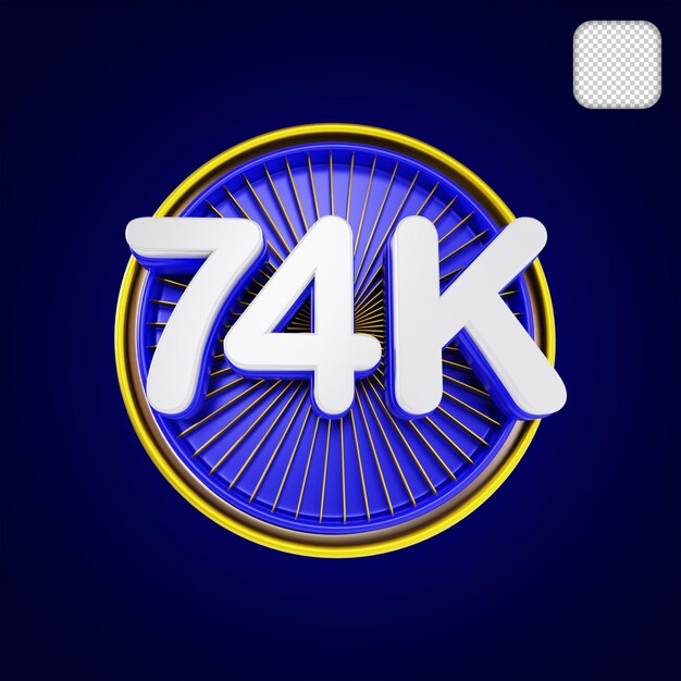 74K numerisch mit Bühnen-3D-Illustration