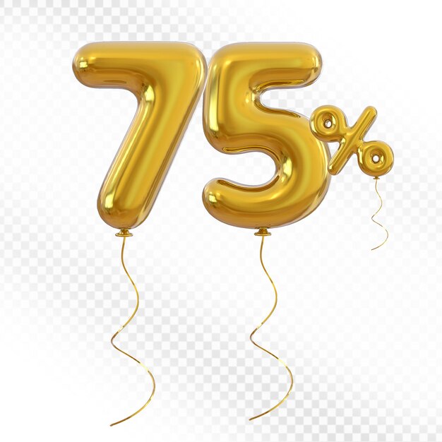 El 75 por ciento de descuento en el balón de oro 3D Promoción de venta