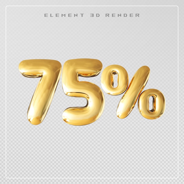 El 75 por ciento de descuento