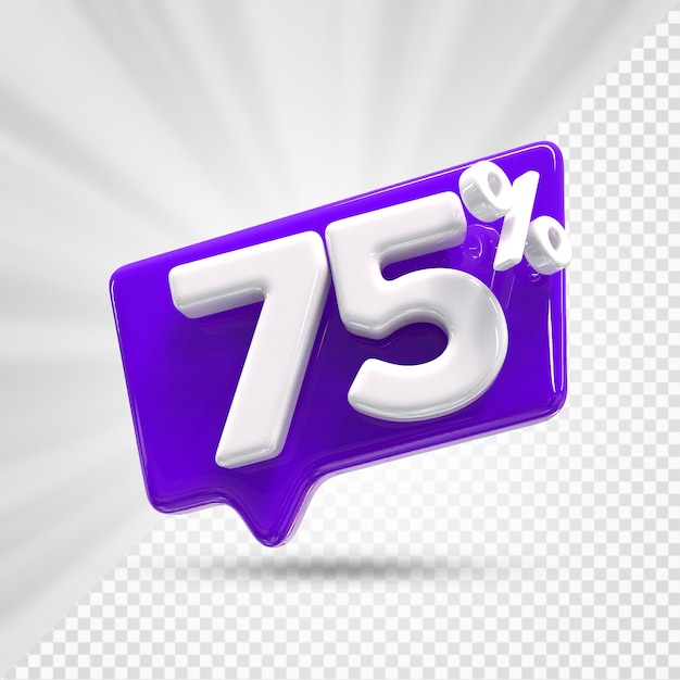 75 por ciento de oferta de oro en 3d
