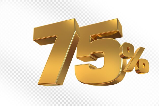 75% de desconto na promoção de venda de ouro 3D