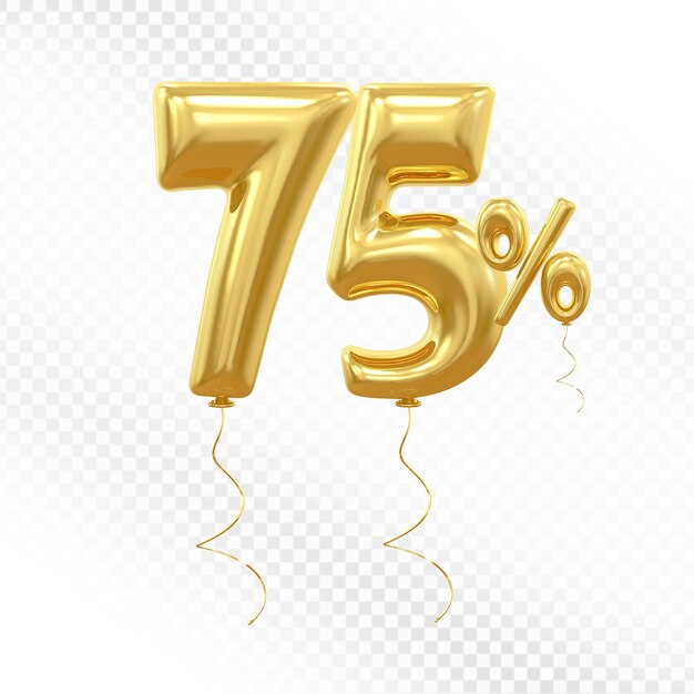 El 75% de descuento en globos de oro