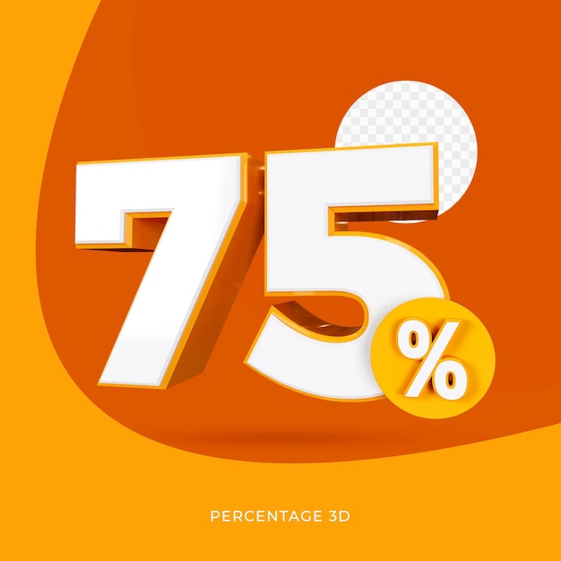 75 Prozent 3D-Rendering