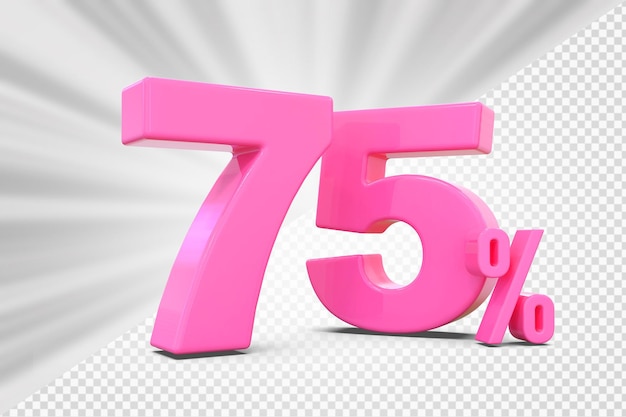 75 prozent rosa angebot in 3d