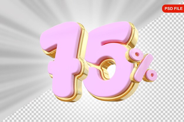 75 Prozent rosa Angebot in 3D