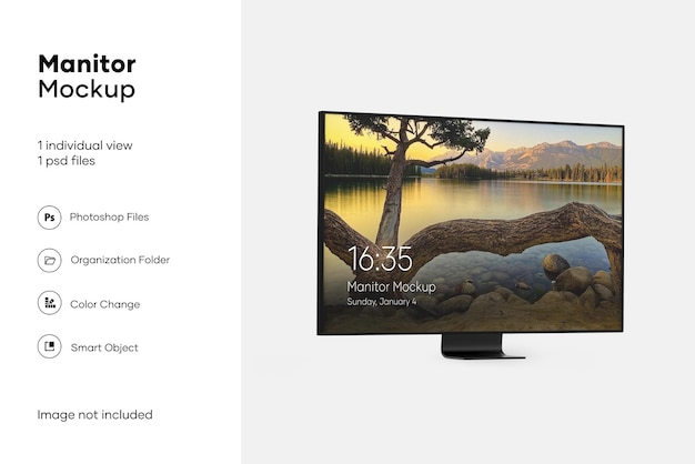 75 tv mockup halbe seitenansicht