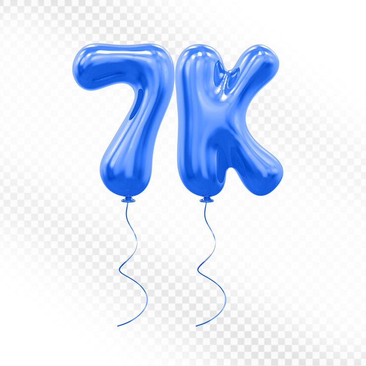 PSD 7k follow blue balloon grazie per avermi seguito