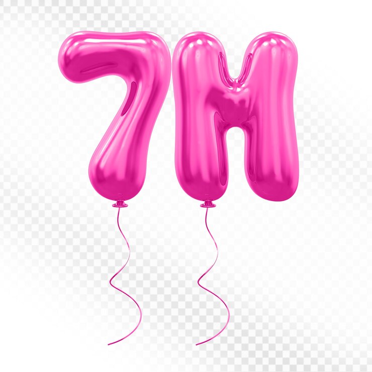 PSD 7m follow balão rosa obrigado por seguir