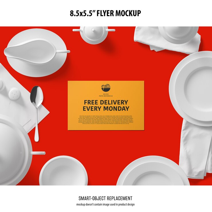 PSD 8.5x5.5 flyer mockup
