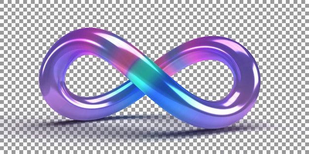 8. August Infinity Day Symbol 3D-Rendering, Autism Awareness Day Symbol 3D-Illustration.