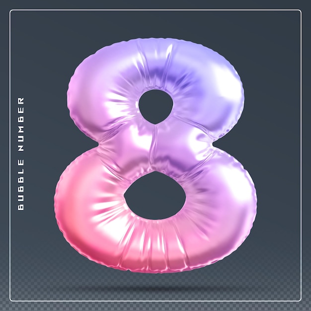 8 gradiente di bolla numerica rendering 3D