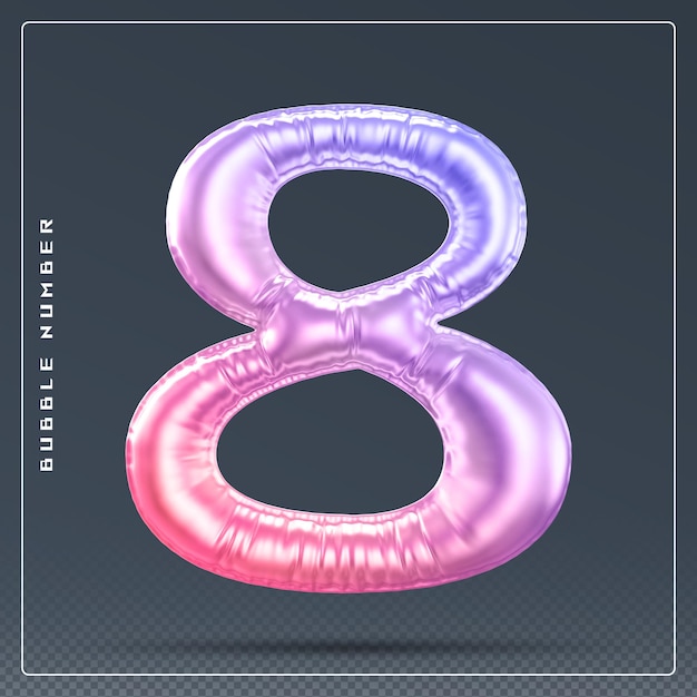 8 gradiente di bolla numerica rendering 3D