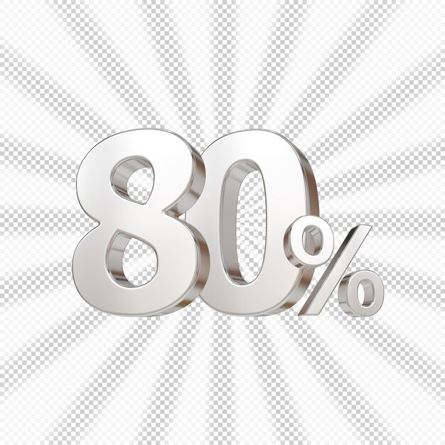 80 por ciento de descuento en blanco 3D