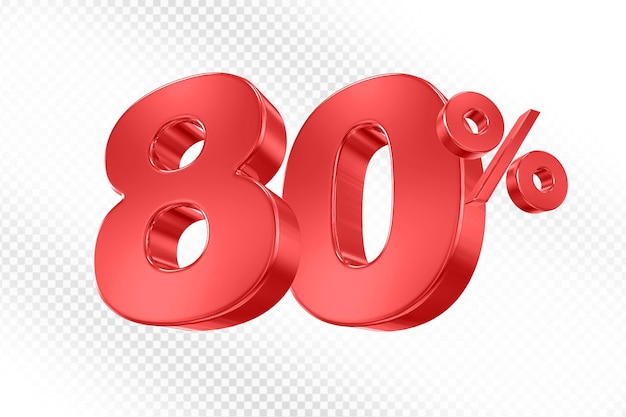 El 80 por ciento de descuento en rojo