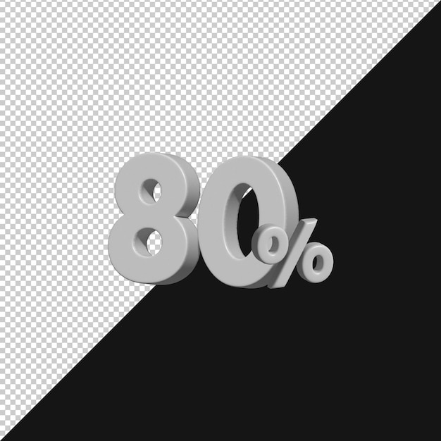 80 Promoción de descuento en renderizado en 3D