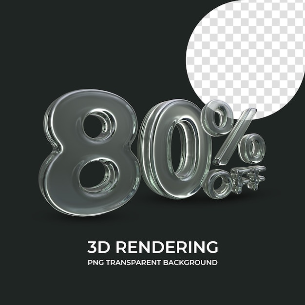 80 Prozent Rabatt 3D-Rendering isolierter transparenter Hintergrund