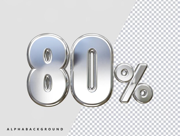 80 Prozent Rabatt auf Vektortext-Effekt 3D-Rendering Gold