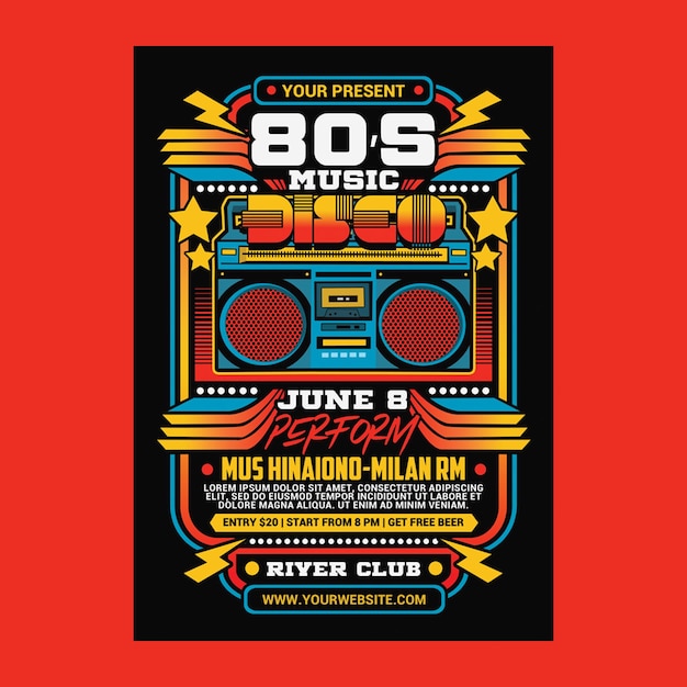 80er retro-disco-party