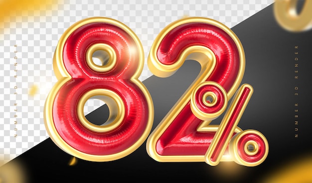 82 por ciento de descuento en oro y rojo
