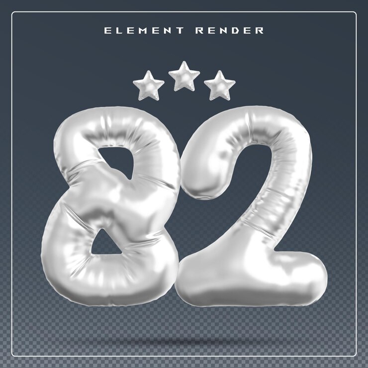 PSD 82 year anniversary silver number