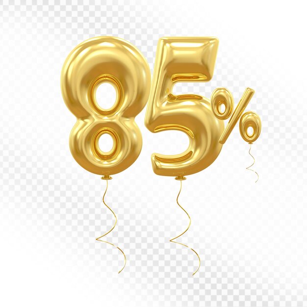 El 85 por ciento de descuento en globos de oro