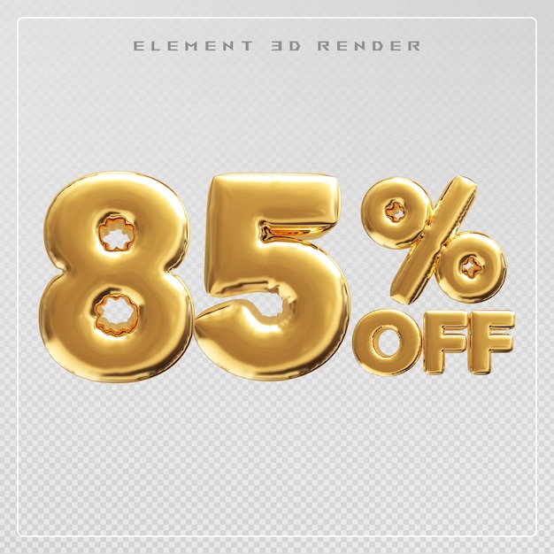 El 85 por ciento de descuento