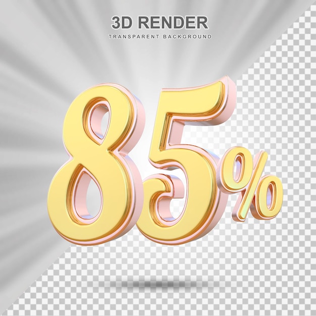 85 por ciento de oferta de oro en 3d