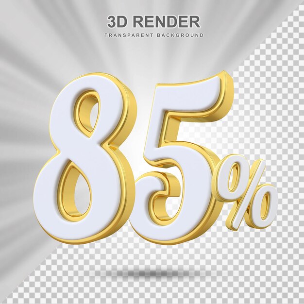 85 por ciento de oferta de oro en 3d